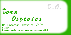 dora osztoics business card